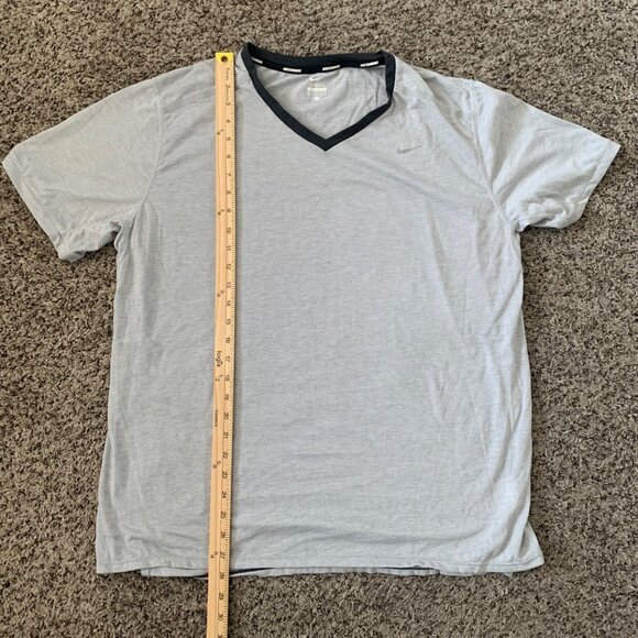 Nike Mens Running Dri-Fit V-Neck Athletic Shirt Size XL - Picture 6 of 7